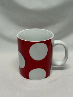 Creative Tops Ltd Spotty Coffee Mug Red & White Large Polka Dot Porcelain 16 oz